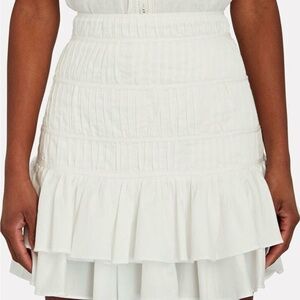 NWT Aje Reine White Ruffled Mini Skirt
